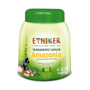 Etniker Amazonia Deep Conditioning Hair Mask Curly Hair Curl Restoration Treatment Professional - Curly Hair Leave in Conditioner Cream. Salon Quality. 33 oz
