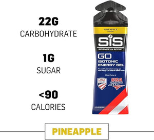 SCIENCE IN SPORT Isotonic Energy Gels 22g Fast Acting Carbohydrates Performance &amp Endurance Sport Nutrition for Athletes Energy Gels for Running Cycling Triathlon Pineapple - 2 oz - 30 Pack