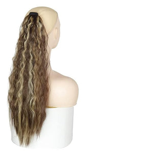 Hair Chignon Set Of 1 Synthetic Messy Bun Curly Wavy Wig Wraparound Ponytail Extensions Bun Hair Accessories for Women Hair Pieces For Women(Q19-86H10)