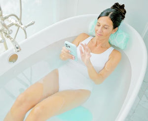 Luxury Body Stopper Anti-Slip Spa Accessory Holds Reclined Position in Bath to Fully Release Tension Bathe Comfortably Hands Free and Keep Your Hair Dry. Recline Relax Stay Put!