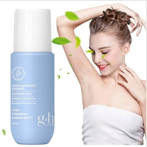 G&ampH Protect Anti-Perspirant Roll-On Deodorant Long-Lasting Protection ? Plant Based Formula- Green Tea and Cica Extract - Each Item Has 100 ml 3.4 Fl Oz (Pack of 4)