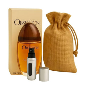 Bundle- Obsession perfume for Women 3.3 fl oz Eau de Parfum Spray with Bag &amp; Mini Refillable Atomiser