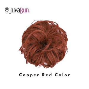 JuvaBun Copper Red Messy Bun Hair Piece - Synthetic Wig for Women