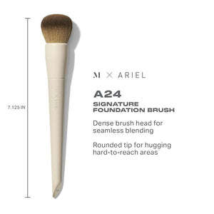 Morphe x Ariel Full Makeup Brush Collection - Includes A24 Foundation A58 Cream Contour A19 Dual-Ended Concealer A14 Precision Setting and A22 Blush Brushes (5 Piece Set)