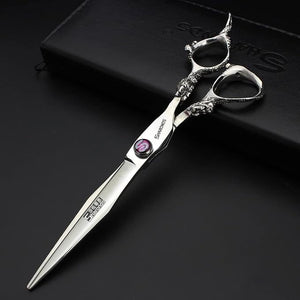 Professional Japanese Hair Scissors - 440C Stainless Steel/Rose Razor Edge (7-inch 2pc Set) with Gift Scissors Bag