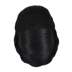 Fake Hair Bun 1 Pack Synthetic Ponytail Hair Extensions Braided Bun Elegant Braided Bun Claw Clip Style Hair Bun Wig for Women Hair Accessories (Color : #1B)