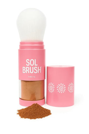 Sol Brush SPF 50 Mineral Sunscreen | Broad Spectrum UVA/UVB Protection | Water-Resistant (80 Minutes) | Mess-Free Brush-On Applicator | Zinc Oxide &amp Titanium | Clean &amp Cruelty-Free Formula (De