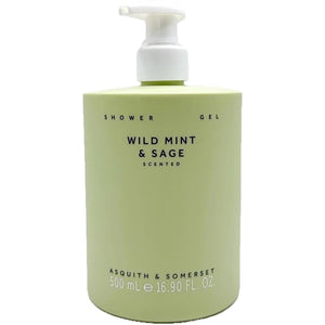 Asquith &amp Somerset Wild Mint &amp Sage Shower Gel 16.90 fl oz 500ml
