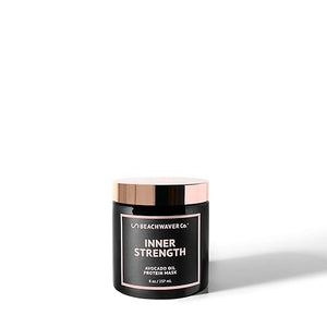 The Beachwaver Co. Inner Strength Hair Mask - Full Size (8 Oz) | Strengthening Vegan Hair Treatment Infused with Avocado Oil &amp Silk Amino Acids | Eliminates Frizz &amp Helps Repair Split Ends