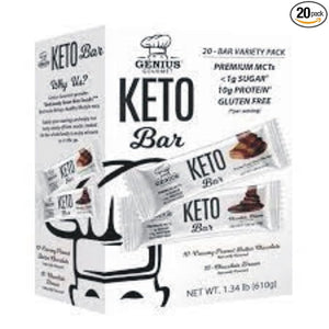 GENIUS GOURMENT PROTEIN BAR VARIETY 20 CT (1.34LBS)