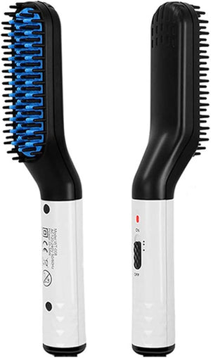 Hair Straightener Hair Styling Appliances Professional Hair Comb Brush Beard Straightener Multifunctional Hair Straightening Comb Hair Curler Fast Styling Tools ( Color : White without box  Size :