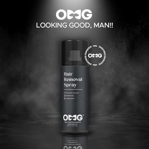 O.. M.. G Hair Removal Spray for Men | Painless Body Hair Removal Spray for Chest Back Hands Legs and Intimate Areas | 200ml