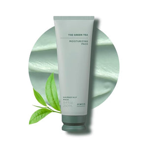 AMOS PROFESSIONAL The Green Tea Moisturizing Pack Hair &amp Scalp Treatment for Thinning Hair Korean Hair Mask Strengthening Hair All Hair Types 8.4 fl. oz.