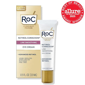 RoC Retinol Correxion Under Eye Cream for Dark Circles &amp Puffiness Daily Wrinkle Cream Anti Aging Skin Care Treatment Women and Men 0.5 oz (Packaging May Vary)