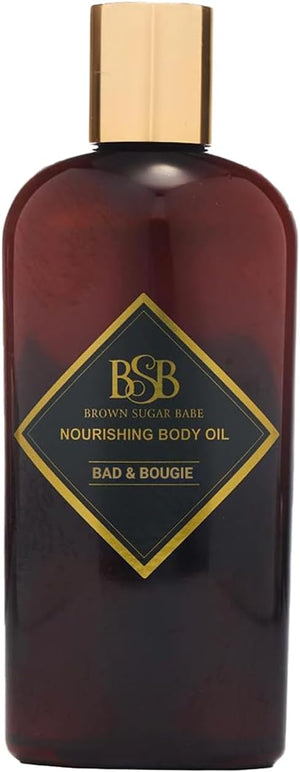 Brown Sugar Babe Bad and Bougie Body Oil Raspberry Grape Seed and Sweet Almond Fragrance Oils Nourishing Scented Oil for Women Perfume Body-Oil Skin Care Paraben Free Made in USA
