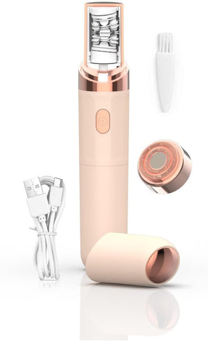 Women Face Epilator - Painless Hair Remover for Face, Eyebrows, Lip, Chin, Arms, Underarms (Pink)