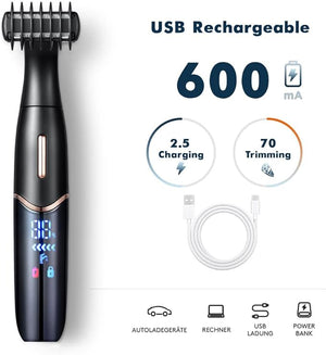 KWAII Rechargeable Body Grooming SetBeard Trimmer for MenEyebrow Trimmer Ear and Nose Hair Trimmer for Men and WomenHair Trimmers Clipper Professional Painless Facial Body Bikini Trimmer