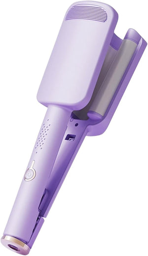Rovy Wave Curling Iron 3 Barrel Rovy Wave Curling Iron with Ceramic Hair Crimper for Women Hair Curler with Four Temperature Control Purple