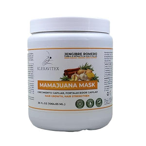 Mamajuana Hair Mask - Deep Treatment with Ginger, Rosemary, Cinnamon &amp; Garlic Oil Extract - Hair Mask for Dry Damaged Hair and Growth, Paraben &amp; Sulfate Free Hair Treatment (36 OZ)