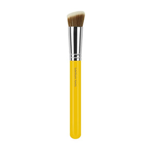 Bdellium Tools Professional Makeup Brush - Studio Series 954 Duo Fiber Slanted Kabuki - With Soft Synthetic Fibers For Stippling Buffing and Blending (Yellow 1pc)