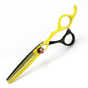 Hair Cutting Scissors, Professional JP 440c steel 6 inch 7 colors flame gem hair scissors haircut thinning barber cutting shears hairdressing scissors BY ZZYY (Color : Ivory)