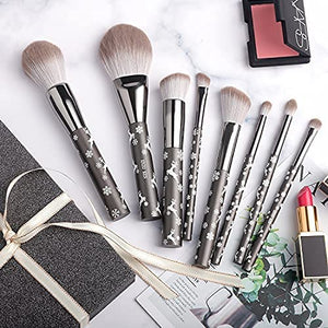 Natural Goat Hair Makeup Brush Set Professional Snowflake Cosmetic Brushes Makeup Set Natural Makeup Brushes Natural Bristle Makeup Brushes Natural Hair Makeup Brushes Set Professional.