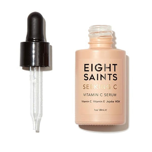 Eight Saints Vitamin C Serum For Face Anti Aging Facial Serum Hyaluronic Acid Vitamin E Organic Aloe Vera and Jojoba Oil Hydrating &amp Brightening Serum for Dark Spots Fine Lines and Wrinkles