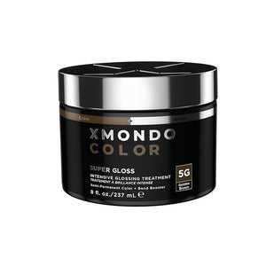 XMONDO Color 5G Golden Brown Color Depositing Mask &amp; Glossing Treatment Infused with Bond Boosters for Nourishment, Revitalize &amp; Repair, Vegan Formula, 8 Fl Oz