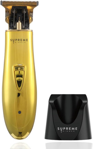 Supreme Trimmer T-Shaper ST5200 ? Gold Cordless Liner &amp Beard Edger for Men | Professional Zero Gap Barber Clippers | Lightweight Long Battery LED Display