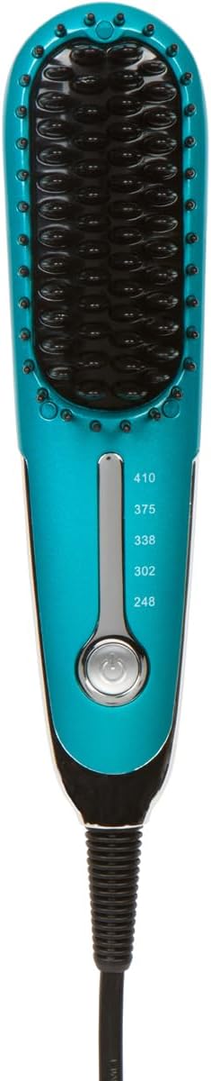 Head Kandy Side Kick | Travel Side Hair Straightener Brush | Compact Design| Great for Short Hair Bangs Touch Ups | Teal
