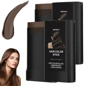 Portable Hair Dye Comb for Gray Hair Coverage, 2025 New Convenient Comb Hair Dye for Quick Touch-ups, Instant Hair Color Stick with Comb for Women and Men (2Pcs Brown)