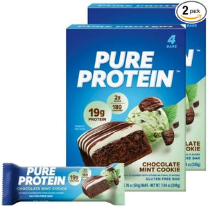 Generic Pure Protein Bars Chocolate Mint Cookie 20g Protein Gluten Free (2 Pack 8 Count)