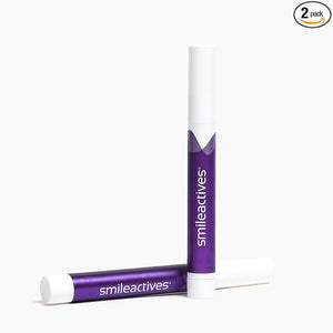 Smileactives Teeth Whitening Pen for White Smile Fast Tooth Whitener and Stain Remover with Precision Brush Tip Dental Quality Whitening Gel Travel Pen Easy to Use Ultra Mint Flavor 2 Pack