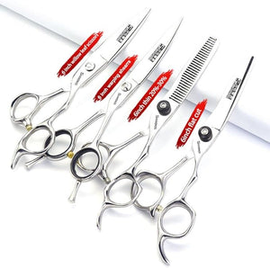 Japan 440 Steel Scissors Professional Hairdressing Scissors for Barber Thinning Hair Shears 5.5/6/6.5 Inch (6 Inch-4 Pieces)