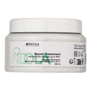 Indola Innova Repair Treatment Hair Mask 250ml / 8.45flOz - Intensive Deep Conditioning Mask with Keratin Ceramides Repairs Hair Smooths Frizz Boosts Shine Strengthens Strands Soft Healthy Locks