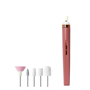 Electric Nail Set Cordless Professional Manicure Nail Drill Machine Set 5 In1 Nail File Set Nail Polish Removal Pen Hand Foot Care Tool for Nail Grind Trim Polish (Watermelon Red)