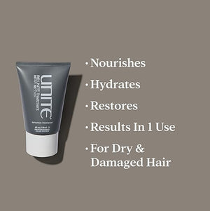 UNITE Hair ? RE:UNITE Treatment ? Strengthening &amp Reparative Treatment for Damaged or Over-Processed Hair ? Restores Strength Softness &amp Elasticity ? Vegan &amp Paraben-Free 4oz