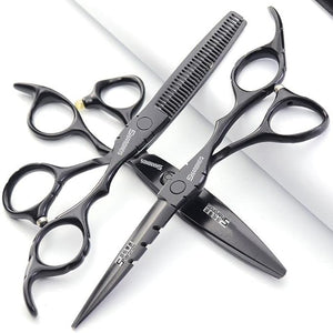 SHARONDS 6 Inch 440C High Hardness Stainless Steel Hair Scissors Hair Salon Hair Stylist Cutting Thinning Tool Barber Special (scissors set) (6 inch 4pc-A)