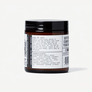 Honor Initiative Beard Butter - Leather Teakwood Bamboo - Softens &amp Conditions Beard Hairs - Only Clean &amp Simple Ingredients - 3.4 fl. oz.