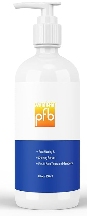 PFB Vanish Ingrown Hair Treatment 8oz. - NEW LARGE SIZE - Razor Bump Treatment for Men and Women. Ingrown Hair Remover-Ingrown Hair Serum. Razor Burn and Ingrown Hair Treatment 8oz