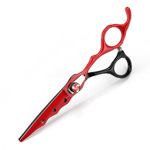 Hair Cutting Scissors, Professional JP 440c steel 6 inch 7 colors flame gem hair scissors haircut thinning barber cutting shears hairdressing scissors BY ZZYY (Color : Beige)