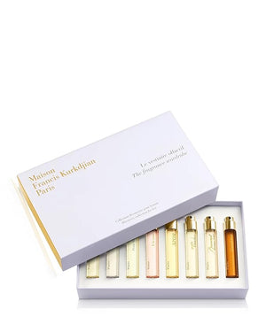 Maison Francis Kurkdjian Her Fragrance Wardrobe Travel Set ? 8 x 0.37oz (Amyris Femme Aqua Media Petit Matin ? la Rose APOM Baccarat Rouge 540 Grand Soir)