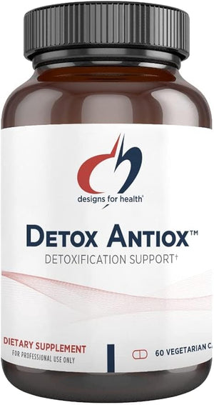 Designs for Health Detox Antiox - Liver + Detoxification Support Antioxidant Supplement with Turmeric Extract (Curcumin), Green Tea, Grape Seed, Vitamins + Minerals - Immune Support (60 Capsules)