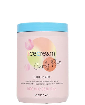 Inebrya Ice Cream Curly Plus Curl Mask ? Deep Moisturizing &amp Anti-Frizz Mask for Curly and Wavy Hair 100% Vegan