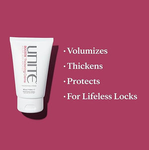 UNITE Hair - BOOSTA Thickening Cr?me - Volumizing Styling Cream for Fine Limp Hair - Adds Instant Thickness Fullness &amp UV Protection - Paraben-Free Vegan 4 oz