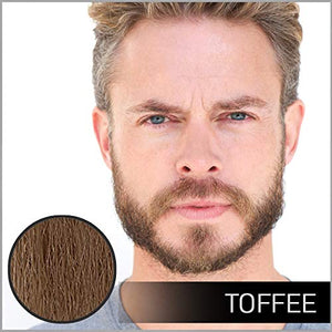 VOLT Grooming Temporary Instant Beard Color Single Pack - Quick Drying Plant Based Hypoallergenic Brush on Color for Beards, Mustaches, and Eyebrows - 0.35 Fl Oz (10 ml), Toffee (Light Brown)