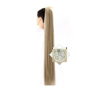 Hair Accessories 1 Pack Long Straight Drawstring Hair Clip Ponytail Extension Synthetic Wig Hair Extensions Bun for Everyday Party Use Hair Pieces For Women(1055CM)