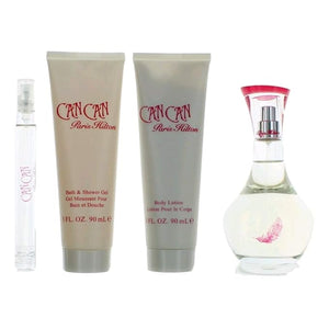 Paris Hilton Can Can for Women Gift Set (Eau de Parfum Spray Lotion Bath and Shower Gel Perfume Stick)