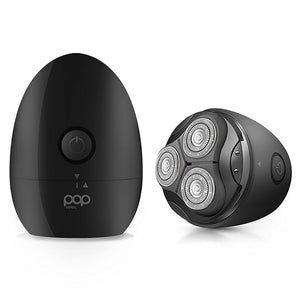 Pop Sonic Moon Shaver (Black) - Face &amp Body Shavers for Men &amp Women - 3 Floating Rotary Heads Face Shaver w/Removable Cap - Long Lasting Lithium-ion Battery Portable Electric Shaver &amp Leg
