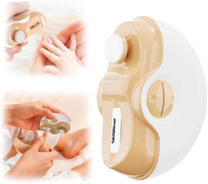 3 in 1 Electric Polishing Automatic Nail Clippers 2025 New Electric Nail Clippers for Seniors Nail Trimmer with Polishing Electric Nail Trimmer with Light for Baby Adult and Seniors (Yellow)